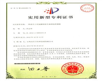 一種適合于次氯酸鈉發(fā)生器的鈦陽(yáng)極板的實(shí)用新型專(zhuān)利 一種適合于次氯酸鈉發(fā)生器的鈦陽(yáng)極板的實(shí)用新型專(zhuān)利